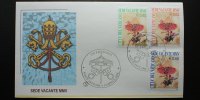 Vatikan 0,60 Cent,<br>0,62 Cent,<br>0,80 Cent Vatikan "2005" Ersttagsbrief (FDC),<b>Sede Vacante MMV,</b>Stempel "12.04.2005" Foto