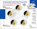 Deutschland 2 Euro<br> 5x Frankfurter Paulskirche in Hessen, <br><b> kompl. Satz</b><br>(5 Prägestätten) Foto