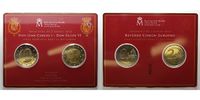 Spanien 2x2 Euro Don Juan Carlos I. - Don Felipe VI. zur Krönung - Thronwechsel, SELTEN!!!