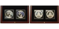 China 10 Yuan x2<br>1 oz.<br>Ø 40 mm China Panda, colored Day & Night Edition - 999er Silber, <b>2er Set farbig</b> Foto