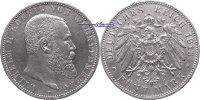 Württemberg 5 Mark Kursmünze, Wilhelm II,1891-1918