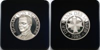 Deutschland 34,77g fein<br> 50mm Ø Medaille in Silber Richard von Weizsäcker - Mann des Jahres 1985 inkl. Etui