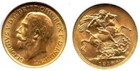India Sovereign British India, GOLD Sovereign, 1918 NGC MS-63 Fully UNC