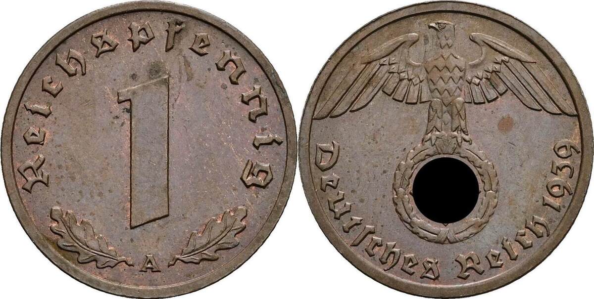 Deutsches Reich Reichspfennig A Ss Ma Shops