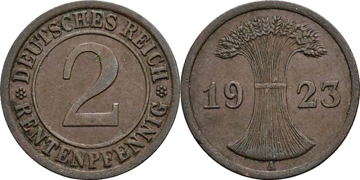 Deutsches Reich Rentenpfennig A Ss Ma Shops