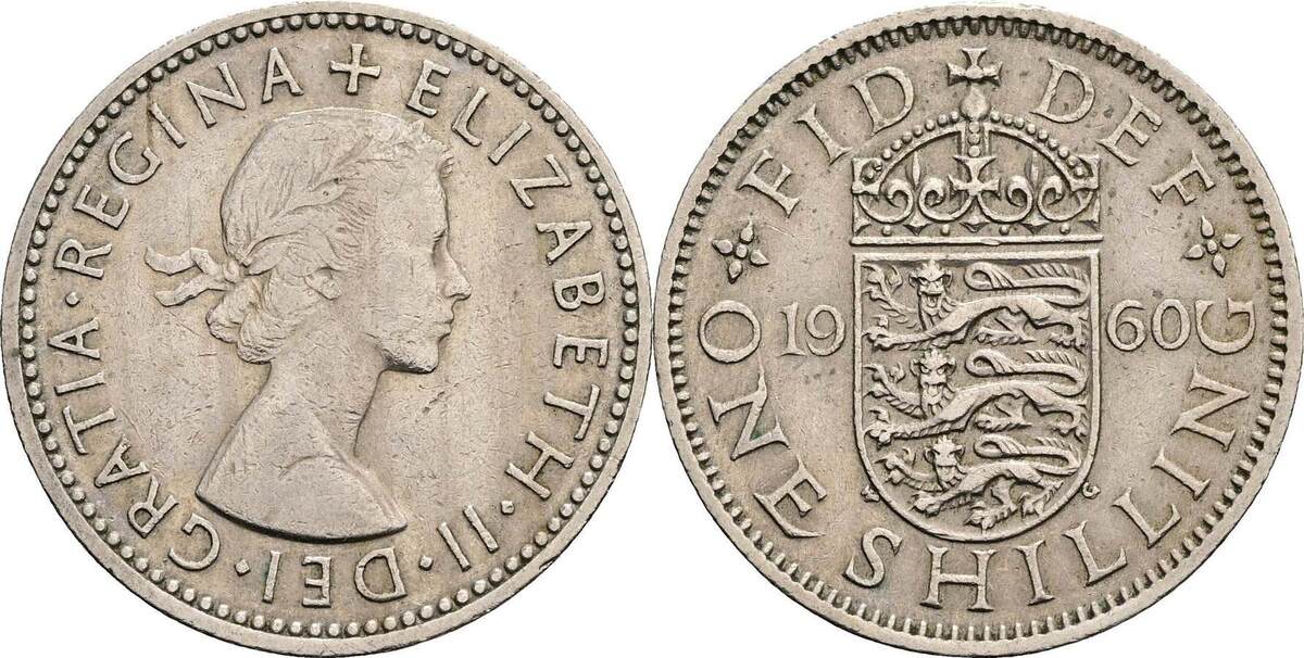 Großbritannien 1 Shilling 1960 ss MA Shops