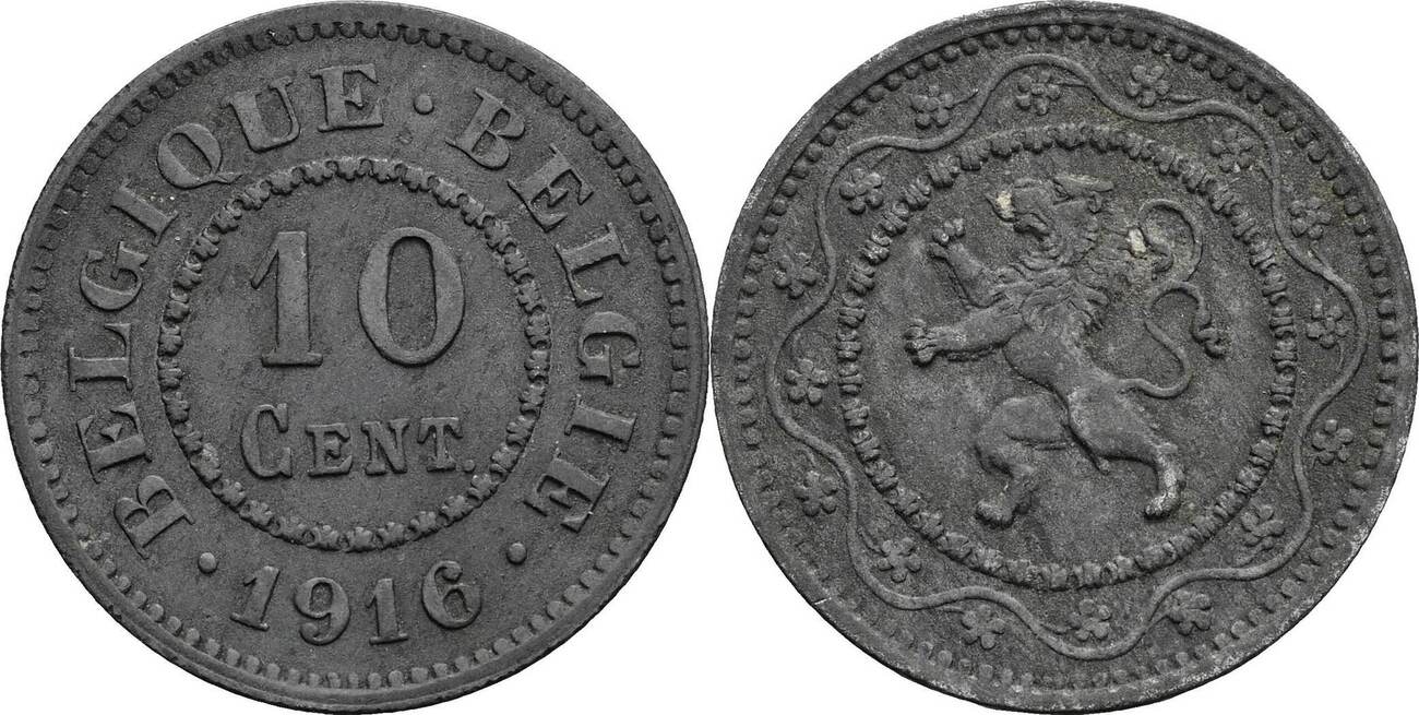 Belgien 10 Centimes 1916 Ss MA Shops