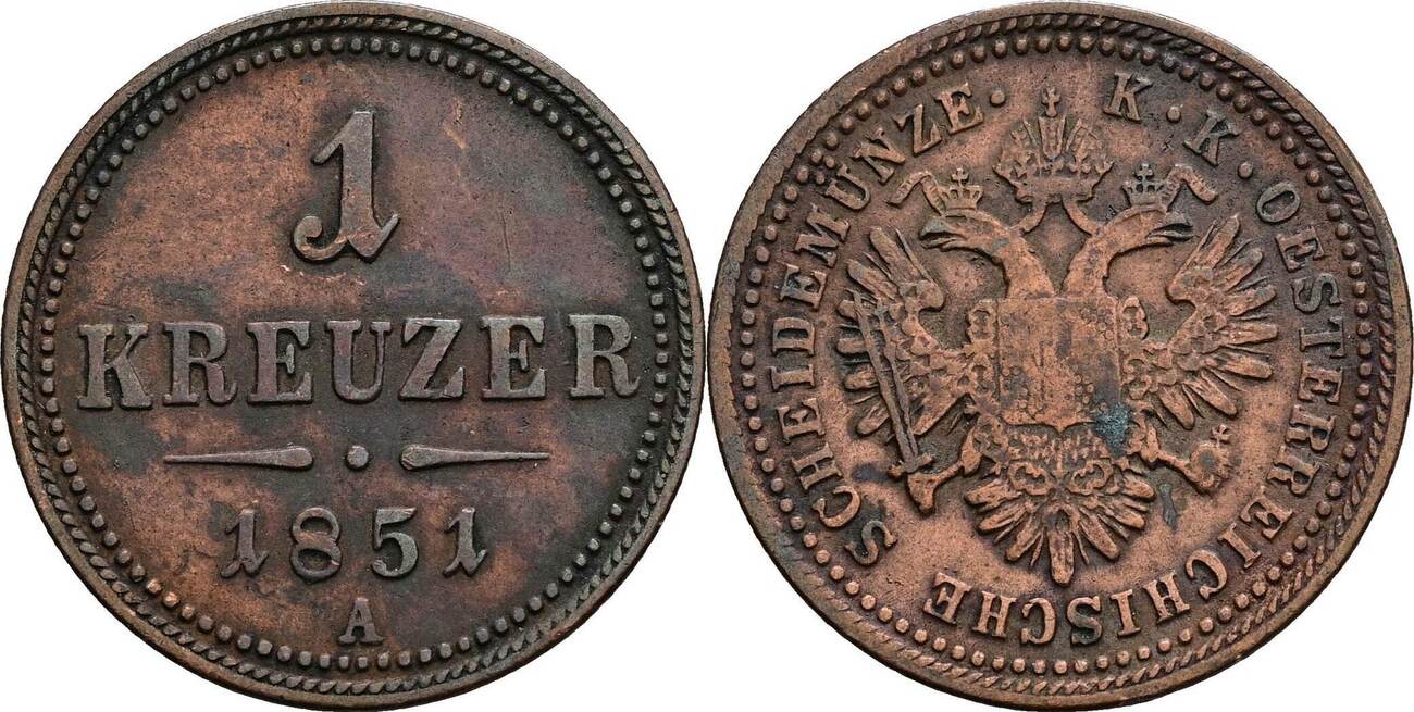 Sterreich Kaiser Franz Joseph I Kreuzer A Ss Ma Shops