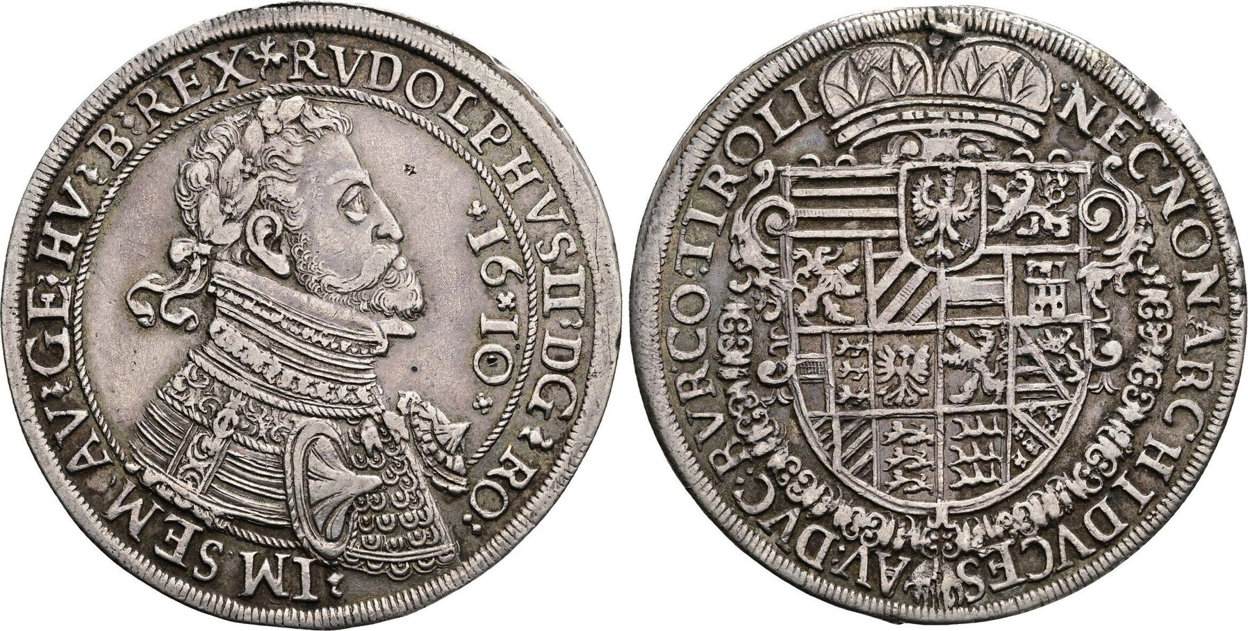 Österreich Habsburg Taler 1610 Hall Rudolph II 1576 1612 ss vz MA Shops