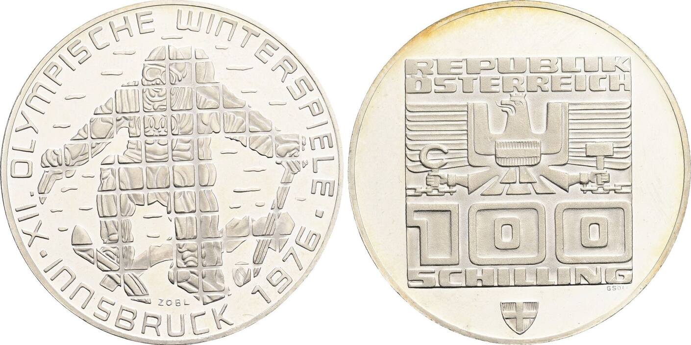 Österreich 2 Republik 1976 100 Schilling Gedenkausgaben XII