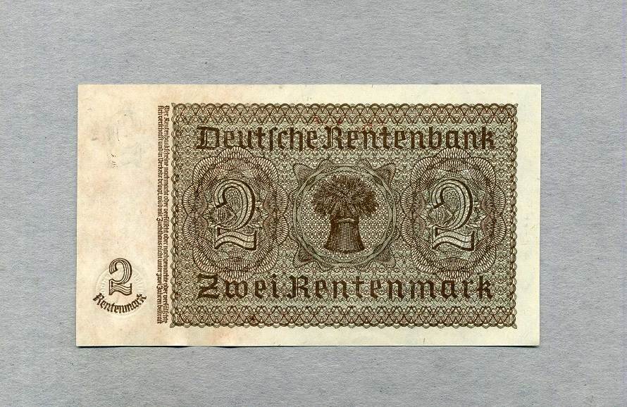 Deutsche Rentenbank 2 Rentenmark Ros.167c 1 | MA-Shops