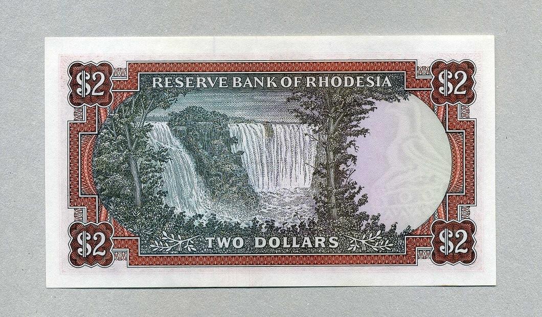 Rhodesien 2 Dollars 10.4.1979 Pick 39a unc/kassenfrisch ...