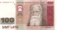 Lettland 100 Latu Pick 57 Foto