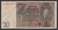 Deutsche Rentenbank 20 Reichsmark Ros.174a/Serie Q -