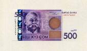 Kirgistan 500 Som 2010 P.28a - Serie CB - Sayakbai Karalayev - unc/kasse... 19,50 EUR  zzgl. 5,00 EUR Versand