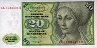 Deutsche Bundesbank 20 Mark Ros.276a -