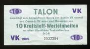 DDR-Talon 10 Kraftstoff-Werteinheiten -
