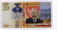 Polen 20 Zloty - Lech Kaczynski- Folder - -