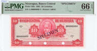 Nicaragua 10 Cordobas 1962 PMG66EPQ 300,00 EUR  zzgl. 10,00 EUR Versand
