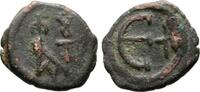 Byzantine Empire / Byzantinisches Reich Justin II AD 565-578. Antioch Pentanummium AE 16 mm, 2,20 g Nearly Very Fine AE  