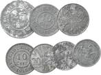 Belgien & Tschechoslowakei Lot 7 Münzen 1916 - 1942 Lot - Belgien + Tschechoslowakei besetzte Gebiete 1 + 2 WK ss Siehe Bild