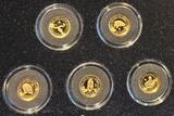 Burundi 50 Francs 2020 Münzset *Big 5 Südamerika* 5 Goldmünzen Box & Zertifikat PP