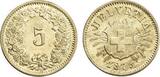 Schweiz 5 Rappen 1873 stgl
