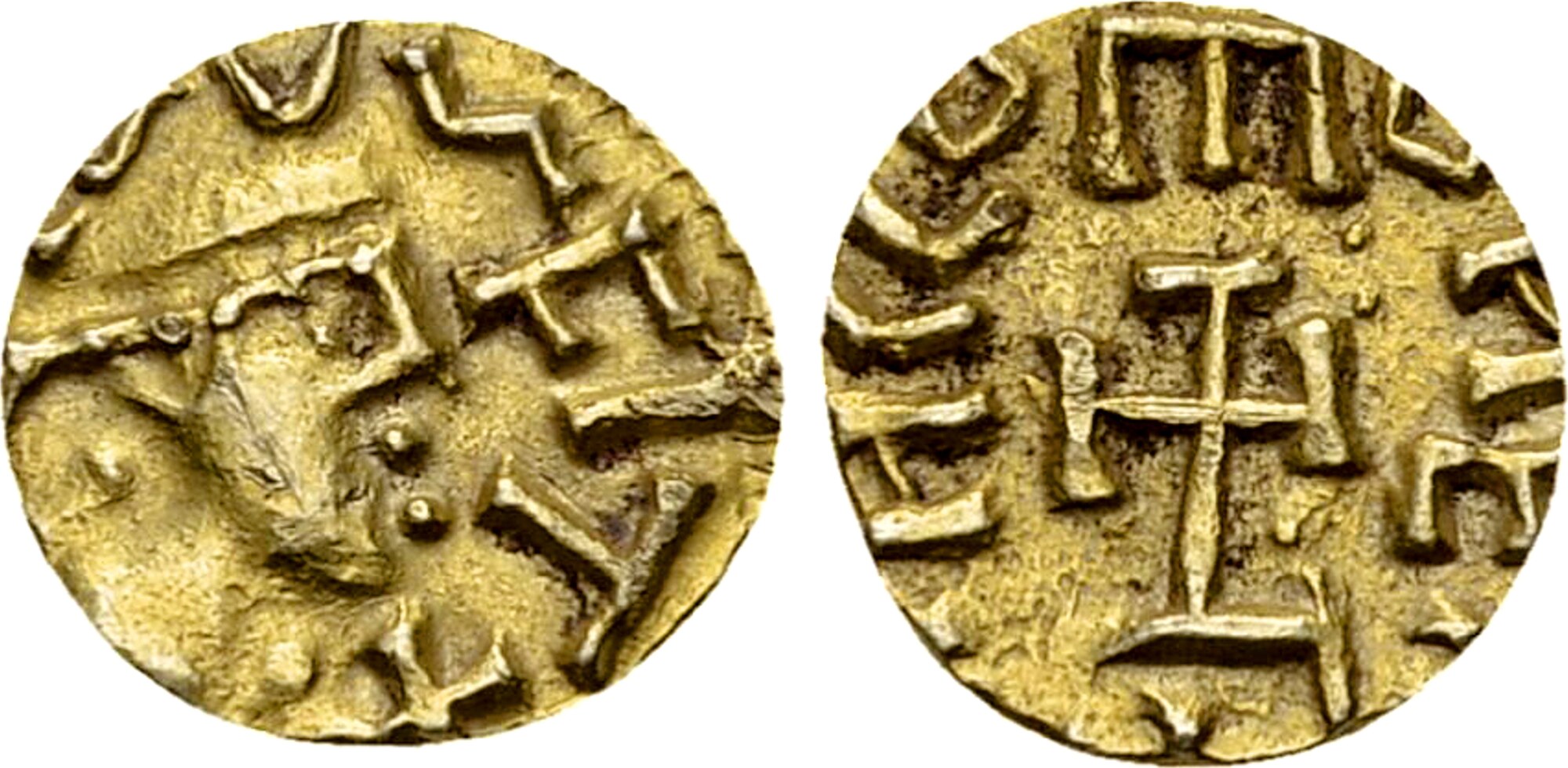 Frankreich Triens 625 635 AD Merowinger Merovingians ANGLVS Moneyer frankreich-triens-625-635-ad-merowinger-merovingians-anglvs-moneyer