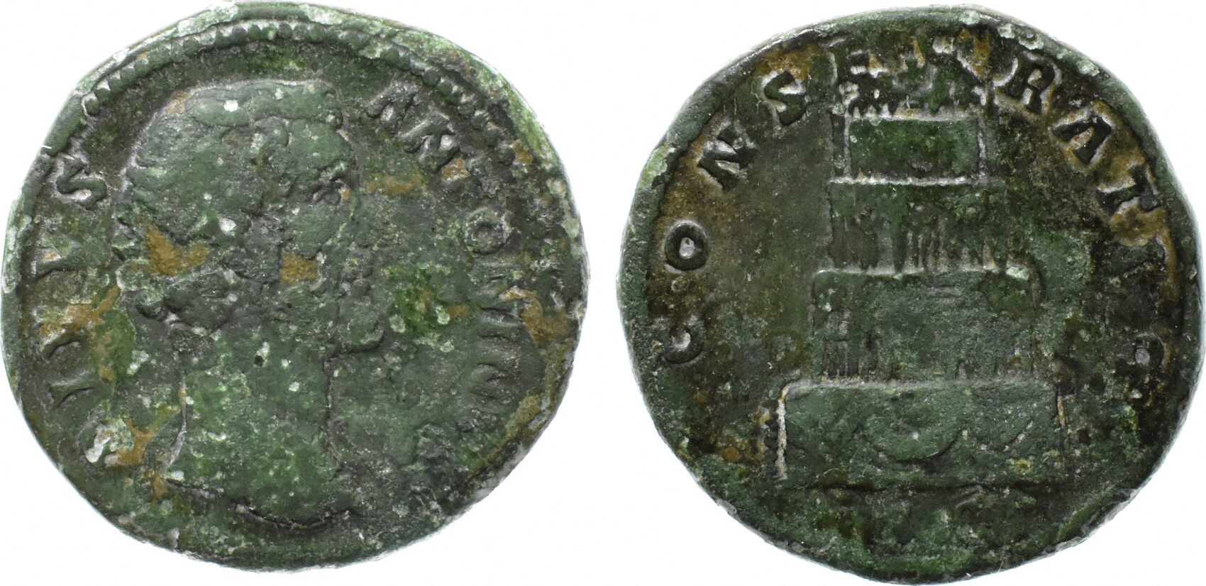 Römische Kaiserzeit Sesterz nach 161 Marcus Aurelius für Divus