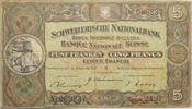 Schweiz 5 Franken Note Typ Wilhelm Tell -