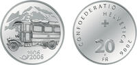 Schweiz 20 Franken Gedenkmünze - 100 Jahre Postauto -