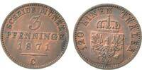 Deutschland 3 Pfennig Brandenburg-Preußen, Wilhelm I. (1861-1888) -