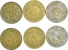 Schweiz, Bern & Basel Jeton 3 Wertmarken, Konsumverein Bern + Basel -