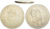 5 Lire 1870 R Italien Victor Emmanuel II (1861-1878) vz