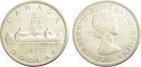 1 Dollar 1957 Kanada Indianer im Kanu / König Georg V. (1911 - 1936) vz