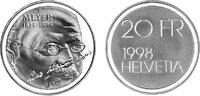 Schweiz 20 Franken Gedenkmünze - Conrad Ferdinand Meyer, 1825-1898 -