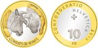 Schweiz 10 Franken Gedenkmünze 10 Fr. Ringkuhkämpfe (Schweizer Bräuche) -