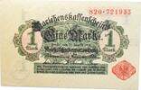 Deutschland 1 Mark Darlenskassenschein 12. August 1914 -
