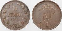 Finnland 10 Penniä Nikolaus II -