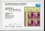 SBZ Allg. Ausgaben MiNr. 223 a PF I u.w. postfrisch Kurzbefund Ruscher MiNr. 223 a PF I u.w. Kurzbefund Ruscher
