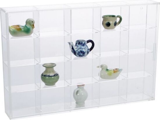 Vitrine Acryl Schaukasten mit Schiebetür I 20 Fächer à 57 x 47 x 42 mm I Safe 5257 Vitrine Acryl Schaukasten mit Schiebetür I 20 Fächer à 57 x 47 x 42 mm I Safe 5257