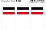 Lindner Flaggensticker Deutsches Reich (6er Pack) 628 Neu -