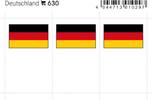 Lindner Flaggensticker Deutschland (6er Pack) 630 Neu -