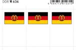 Lindner Flaggensticker DDR (6er Pack) 634 Neu -