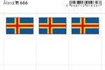 Lindner Flaggensticker Aland (6er Pack) 666 Neu -