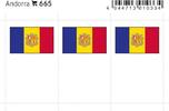Lindner Flaggensticker Andorra (6er Pack) 665 Neu -