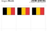 Lindner Flaggensticker Belgien (6er Pack) 635 Neu -