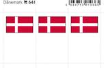 Lindner Flaggensticker Dänemark (6er Pack) 641 Neu -