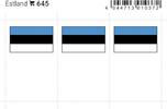 Lindner Flaggensticker Estland (6er Pack) 645 Neu -