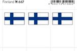 Lindner Flaggensticker Finnland (6er Pack) 667 Neu -